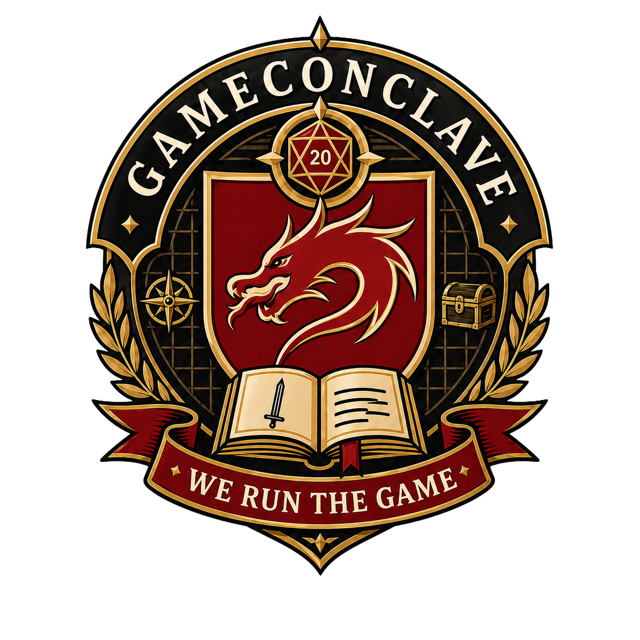 GameConClave emblem - We Run the Game
